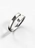 Open Crossing band Ring, Sterling Silver, Bypass Wrap Ring, Modern Wrapping jewelry, Square Wire Band Ring, Strong Square Cross Ring