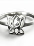 Flower Ring Sterling Silver, Dainty Lotus Ring, Lotus Zen Ring, Blooming Lotus Flower, Meditation ring, Namaste yoga jewelry, yoga Spiritual