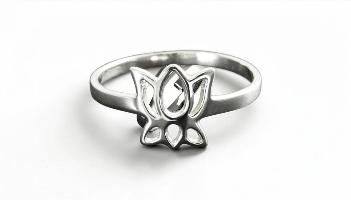 Flower Ring Sterling Silver, Dainty Lotus Ring, Lotus Zen Ring, Blooming Lotus Flower, Meditation ring, Namaste yoga jewelry, yoga Spiritual
