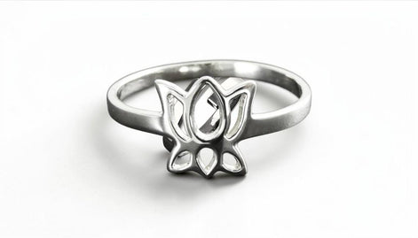 Flower Ring Sterling Silver, Dainty Lotus Ring, Lotus Zen Ring, Blooming Lotus Flower, Meditation ring, Namaste yoga jewelry, yoga Spiritual