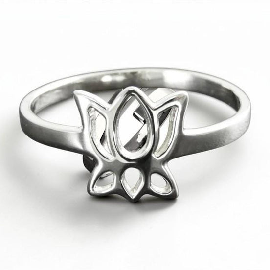 Flower Ring Sterling Silver, Dainty Lotus Ring, Lotus Zen Ring, Blooming Lotus Flower, Meditation ring, Namaste yoga jewelry, yoga Spiritual