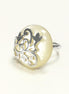 Floral Vine Ring by KRAMIKE • Sterling Silver & Mother of Pearl Stone • Nature-Inspired Design • Unique Look • Elegant Gift for Her • KR131