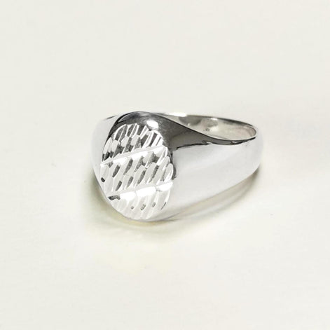 Mens Signet Ring 925, Sterling Silver jewelry, Light hollow Classic men’s signet, Engraved diamond Lines, man gift, Father's Day idea