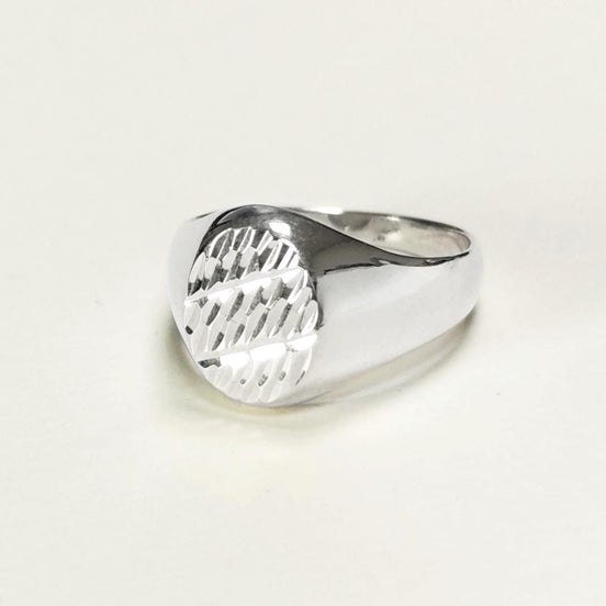 Mens Signet Ring 925, Sterling Silver jewelry, Light hollow Classic men’s signet, Engraved diamond Lines, man gift, Father's Day idea