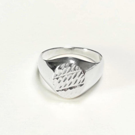 Mens Signet Ring 925, Sterling Silver jewelry, Light hollow Classic men’s signet, Engraved diamond Lines, man gift, Father's Day idea