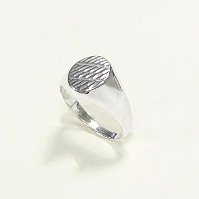 Mens Signet Ring 925, Sterling Silver jewelry, Light hollow Classic men’s signet, Engraved diamond Lines, man gift, Father's Day idea