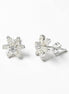 Classic Flower Earrings, Sterling Silver, Dainty Studs, White Color Cz, Tiny Floral jewelry By KRAMIKE