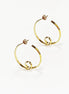 Gold Spiral Hoop Earrings • 18K Gold Plated Open Twisted Swirl Round Circle Stud Hoops • Looping Coil Scroll Loop Jewelry • Gift for Her