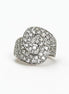 Diamond Handcuffs Ring • Statement Sterling Silver Swirl Pave Cocktail Ring • Bold Elegant Jewelry