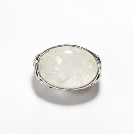 NATURAL Moonstone Ring, 925 Sterling Silver Gemstone Ring, Twisted Rope Ring, Oval Stone, Big White Moonstone, Antique Ring, Ring