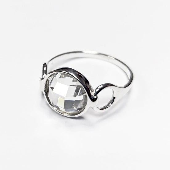 925 Ring Sterling Silver, Original Round Stone Ring, Lab Diamonds simulant (CZ), Round modern Ring, Bridal Ring, Unique Setting Ring