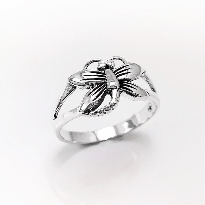 Dragonfly Ring, Sterling Silver, Boho Ring, Damselfly Ring, Flying Insect Ring, Nature Jewelry, Bugs Ring, Garden Bug ring, Dainty Jewelry