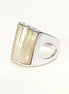 925 Statement Sterling Silver Cuff Ring, GENUINE PAUA Shell Jewelry, Minimalist design Band Ring