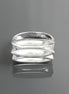 925 Sterling Silver Ring, White Mother-of-Pearl, Modern Shell Jewelry