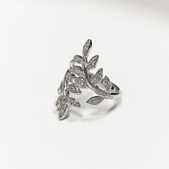 Sterling Silver Laurel Leaf Ring, Nature Inspired Plant Jewelry, Graduation Laurel Wreath Prize Award