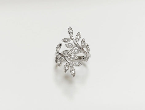 Sterling Silver Laurel Leaf Ring, Nature Inspired Plant Jewelry, Graduation Laurel Wreath Prize Award