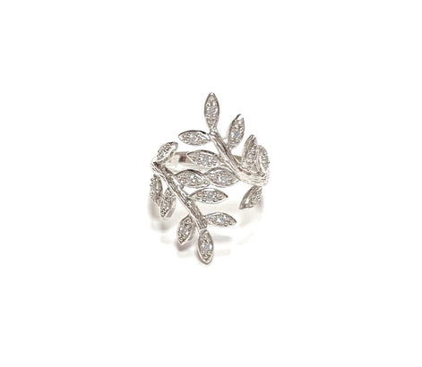 Sterling Silver Laurel Leaf Ring, Nature Inspired Plant Jewelry, Graduation Laurel Wreath Prize Award