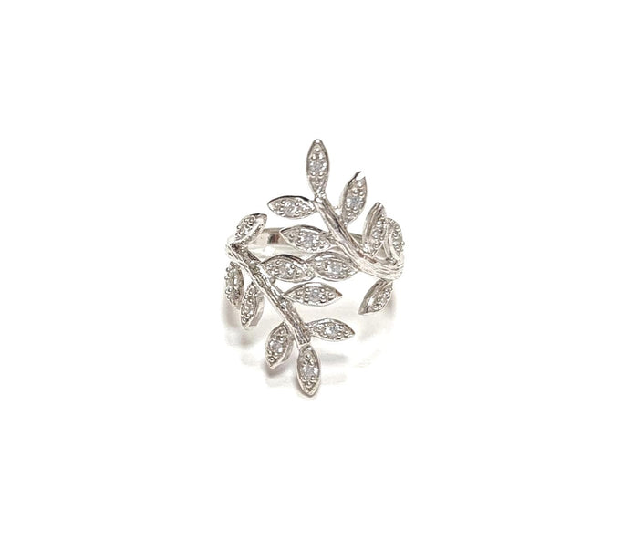 Sterling Silver Laurel Leaf Ring, Nature Inspired Plant Jewelry, Graduation Laurel Wreath Prize Award