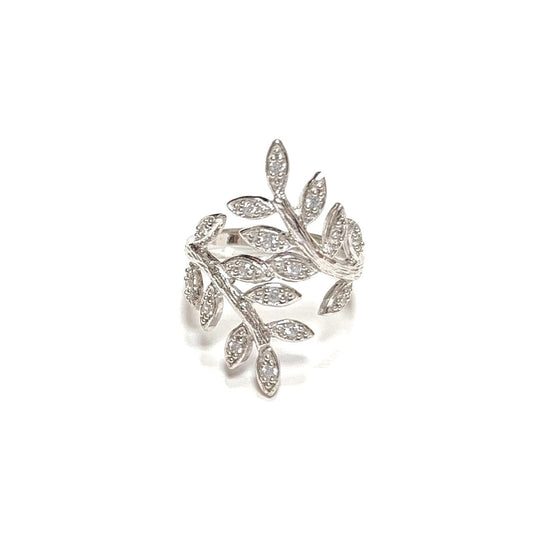 Sterling Silver Laurel Leaf Ring, Nature Inspired Plant Jewelry, Graduation Laurel Wreath Prize Award