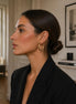 Grandes créoles épaisses dorées • Boucles d'oreilles anneaux ouverts • Bijou contemporain pour femme