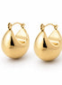 Créoles chunky épaisses dorées • Boucles d'oreilles imposantes anneaux larges • Bijou contemporain pour femme