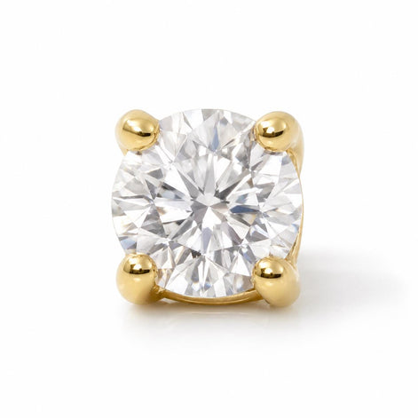 Piercing or et diamant • Plaqué or 18K • Tige en titane • Clou d'oreille pour cartilage • Bijou pour l'hélix, le tragus et le lobe