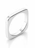 Bague carré • Argent massif poli • Anneau architecture contemporaine • Bijou forme géométrique sculpturale • Accessoire élégant
