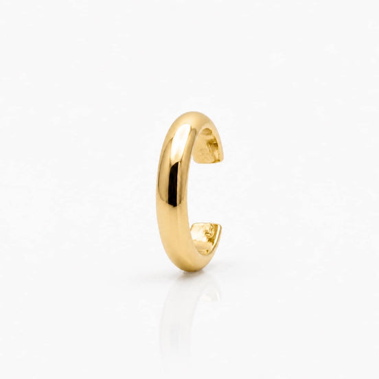 Ear cuff minimaliste • plaqué Or 18K • Bague d'oreille design minimaliste • Bijou pour cartilage hélix