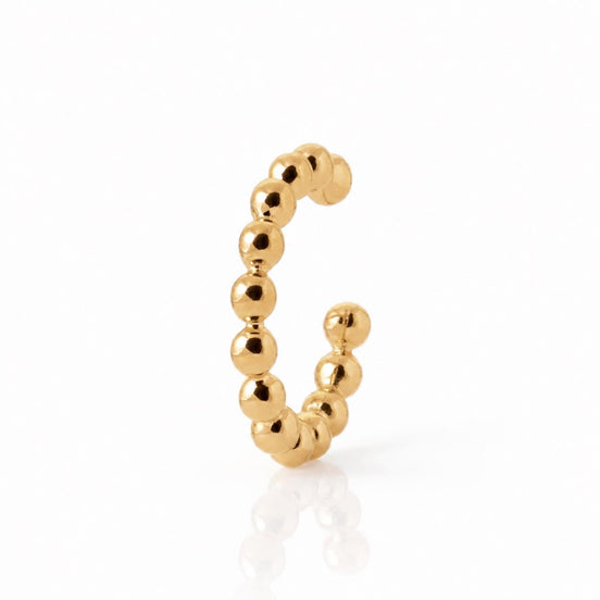 Ear cuff boules • Plaqué Or 18K • Bague d'oreille billes rondes • Bijou pour cartilage hélix