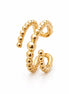Ear cuff boules en spirale • plaqué Or 18K • Bague d'oreille billes rondes • Bijou pour cartilage hélix