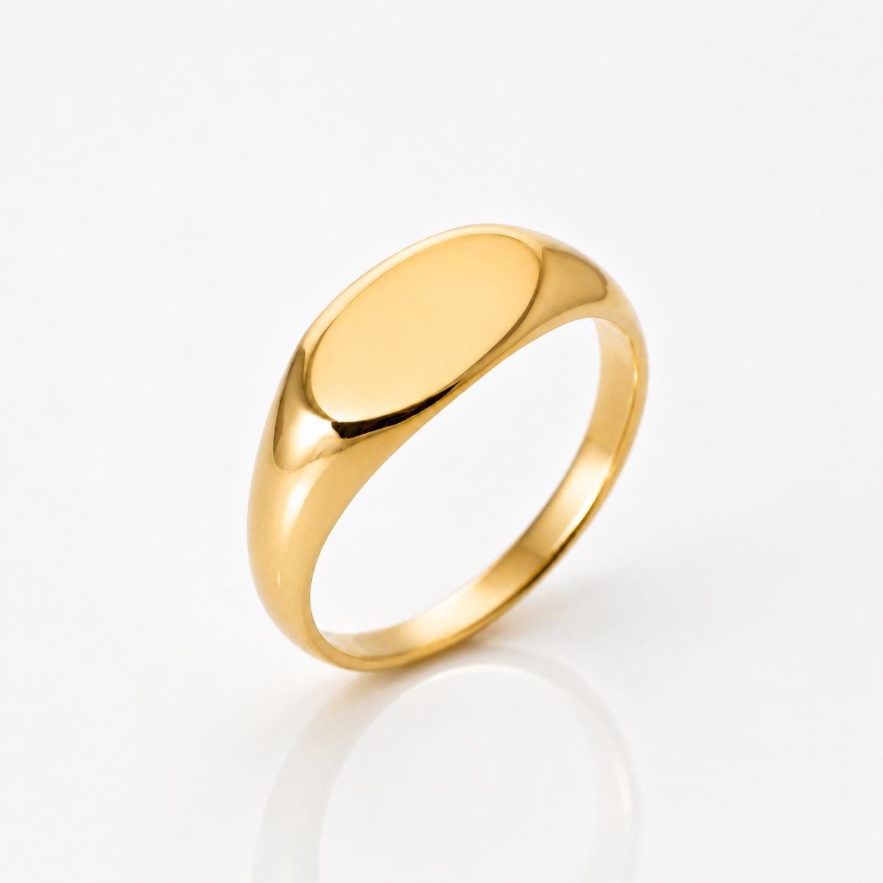 Bague chevalière ovale • Bijoux lettres initiales Argent 925 • Anneau unisexe pour petit doigt • option gravure