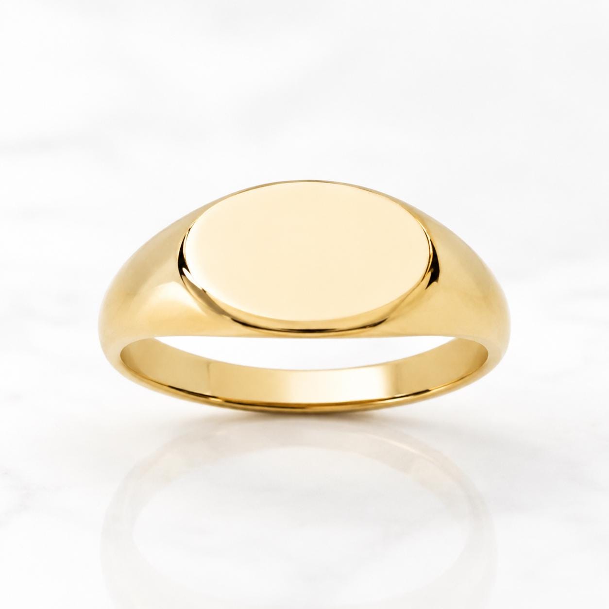 Bague chevalière ovale • Bijoux lettres initiales Argent 925 • Anneau unisexe pour petit doigt • option gravure