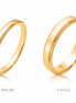 Alliance ciselé moderne • Plaqué Or 18K • Bague profil texturé en 3 mm ou 5 mm • Bijou de mariage unisexe • Options de gravure gratuite