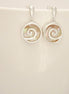 Paua Shell Spiral earrings, Sterling Silver, Dangle Earrings, Geometric, Round, GENUINE Brown Gold Mother of Pearl with Rainbow Colors