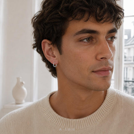 Boucles d'oreilles créoles Bali • Argent massif 925 • Anneaux tribales 12 mm, 14 mm, 16 mm, 18 mm • Bijoux ethniques chic