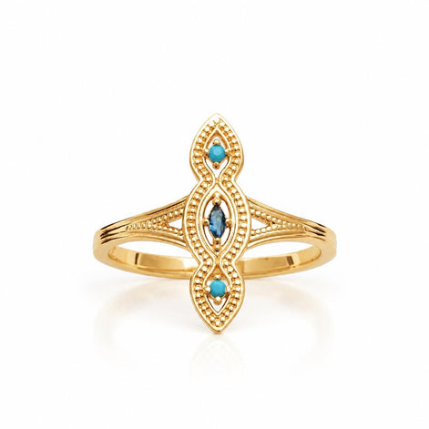 Bague boho couleur rétro pop • Plaqué Or 18K • Anneau mosaïque pierres multi formes colorés • Bijou glamour rétro Art déco multicolore
