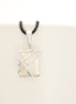White MOP Pendant, Sterling Silver, Hipster Jewelry, Genuine Mother of Pearl Shell, Modern Square Pendant Necklace
