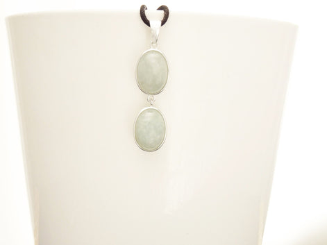NATURAL Jade Earrings,Sterling Silver Healing stone NOT-DYED Light Green Jade Stone Minimalist Pendant Real Jade Gemstone Modern Jewelry