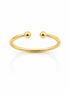 Bague double boule ouverte • Plaqué Or 18K • Anneau à deux boules • Bijou minimaliste pour tous les jours • Cadeau design chic