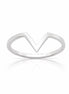Bague victoire • Argent 925 • Anneau Simple forme de V chevron • Bijou moderne style minimaliste