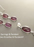 Amethyst Earrings, Sterling Silver, Purple Amethyst Stone, Violet Natural Amethyst Pendant, Modern Dangle Drop Stones Earrings, Hooks