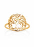 Bague Arbre de vie • Plaqué Or 18K • Anneau femme symbole familial • Bijou spirituel vintage