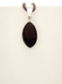 Black Oval Pendant - 925 Sterling Silver Pendant, Almond Shape, Black Onyx Pendant, Minimalist Pendant, Gemstone Modern Pendant, Black Stone
