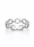 Bague maillons ronds argent 925 • Anneau éternité minimaliste • Design maillons ouverts entrelacés • Bijou minimaliste chic