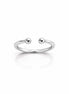 Bague double boule ouverte • Argent 925 • Anneau à deux boules • Bijou minimaliste pour tous les jours • Cadeau design chic