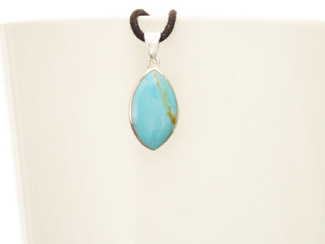 Turquoise Earrings and Pendant Set, Sterling Silver, Turquoise Blue Stone, Oval Stone, Modern Stones Jewelry, Dangle Pendant,
