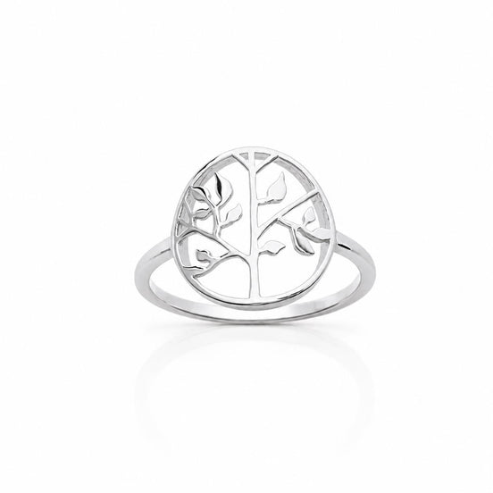 Bague Arbre de vie • Argent 925 • Anneau femme médaillon symbole familial • Bijou spirituel