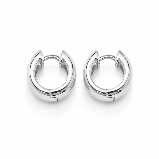 Créoles très épaisses • Argent 925 • Anneaux d'oreilles fil arrondi • Créole fil large