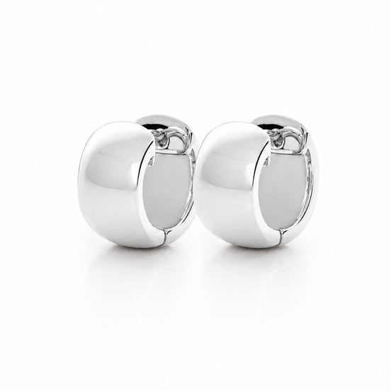 Créoles très épaisses • Argent 925 • Anneaux d'oreilles fil arrondi • Créole fil large