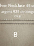 Sterling Silver Chains 40 cm / 45 cm / 50 cm / 55 cm / 60 cm / 70 cm